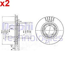 2X Brake Disc DELPHI Fits