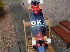 COMPLETE  SKATEBOARD OK TEAM MODEL  35.5X9.5" LONGBOARD/CRUISER
