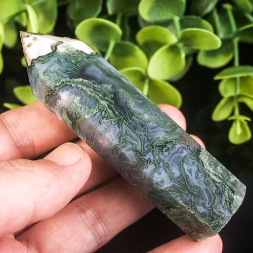 74g 87mm natural moss agate - 74g,