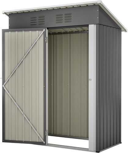 Metal garden shed 152x72x182cm - metal,