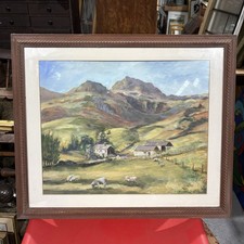 Vintage Oil On Board Landscape
