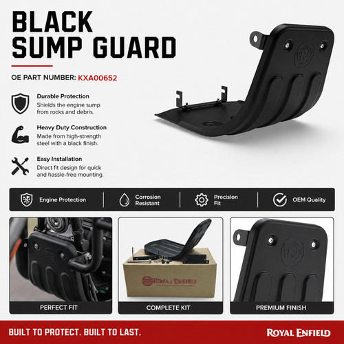 Black sumpguard fit for royal - black,