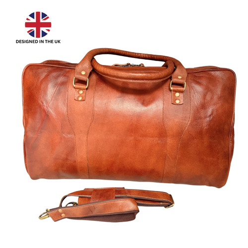 Vintage leather holdall - vintage,