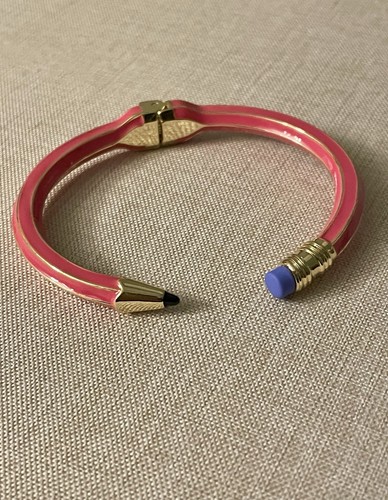Pink pencil bangle bracelet - pencil,