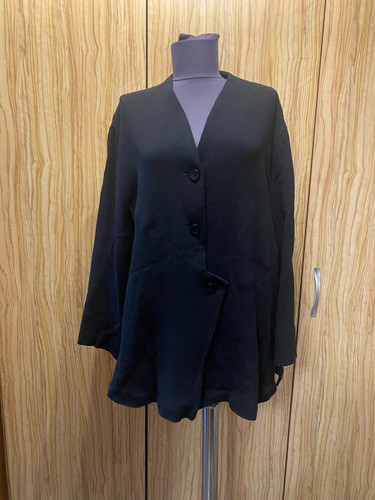 Oska black wool - wool, relaxed