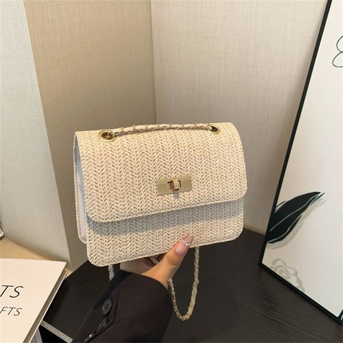 Rattan shoulder messenger bag - shoulder,