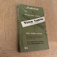 Southdown Official Bus and Coach Timetable Summer 1964 East Sussex edition