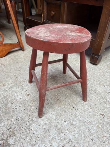 Handmade round wooden stool - handmade,