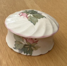 Vintage Royal Worcester Spode Palissy floral Trinket/pill Box /2.5Inch #Z19