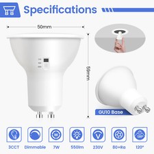 1/4/10X GU10 LED Bulbs 5W=50W