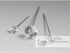 DIAMANTE PINS CLEAR DIAMOND