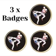3 x Taekwondo (BU7) Lapel Pin