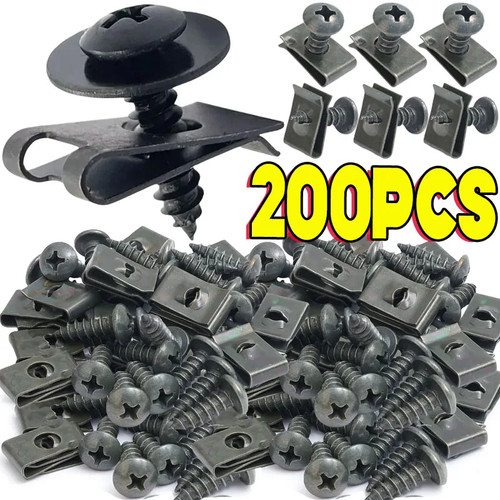 Car metal screw clips - metal, set