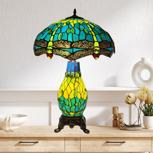 Green clustered tiffany style - tiffany,