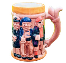 Vintage Beer Ceramic Stein Mug