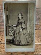 victorian photo - lady by a spoonback chair ! j.smith city road london
