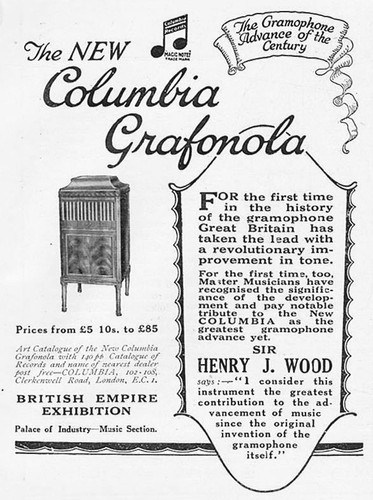 Columbia grafonola gramophone - columbia,