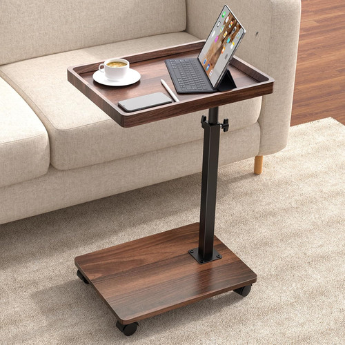 Shaped side table adjustable - side,