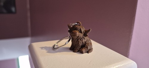 Print highland cow keyring - 3d,