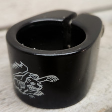 2000 Mongoose Seatpost Clamp 28.6 Double Bolt Mid School BMX Black Villain