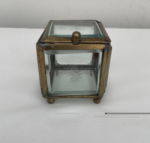 Vintage brass frame casket - vintage,