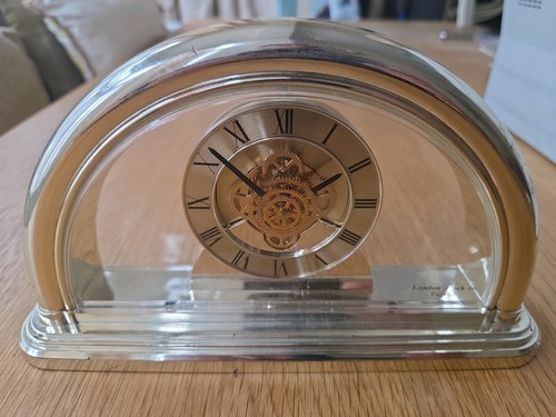 Vintage skeleton mantel clock - vintage,