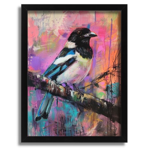 Magpie bird wall - magpie,
