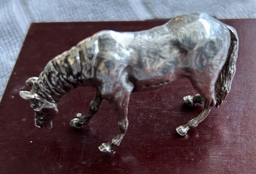 Antique solid silver horse - antique,