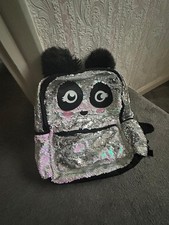 Flip Sequin Panda Backpack