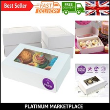 6 Hole White Cupcake Boxes -