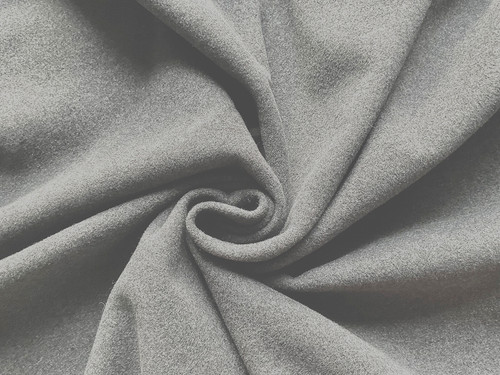Grey melton wool - grey, cashmere