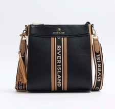 Ladies River Island Crossbody Bag. EXCELLENT Condition Black