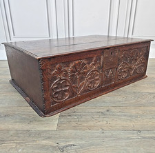 Antique Oak Chest Bible Deed
