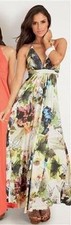 FIRETRAP BELLA MULTI PRINT STRAPPY  MAXI DRESS SIZE S