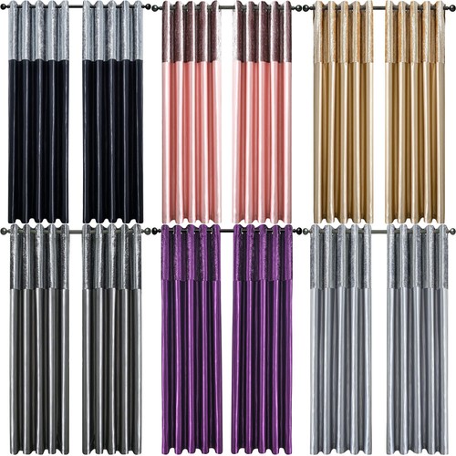 Crushed velvet band curtains - band,