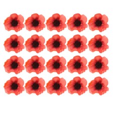 20PCS Artificial Poppy Silk Flowers Poppies Artificial Real Touch Poppy Flower