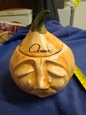 Vintage Tom Raymond Pickled Onion Jar With Lid Funny Face.