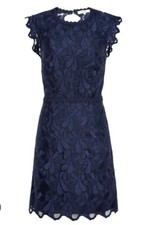 Gorgeous Women’s REISS “ SAMI “ Navy Blue Lace Open Back Dress UK 14 Worn Once