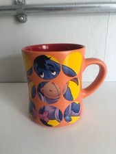 Disney Store Eeyore Sad & Gloomy Orange & Yellow Spotty Large Mug