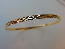 Gold Solid Slave Bangle 3mm