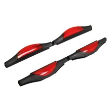 Red Car Door Protectors Bump Stop Door Edge Guard Strip Dent Reflectors Clip On