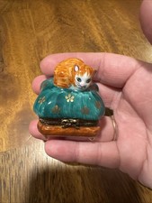Little Orange Cat On Teal