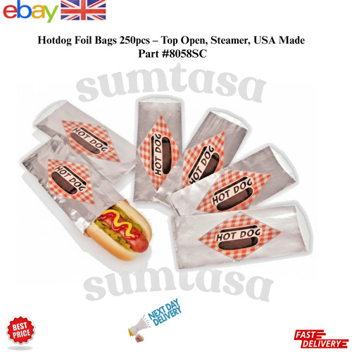 Hotdog foil bags 250pcs top - 250pcs,