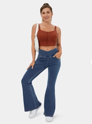 Womens bootcut yoga jeans high - womens,