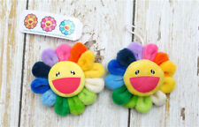 1pc Plush Keychain Brooch Takashi Murakami Kaikai Kiki Rainbow Flower Pin Badge