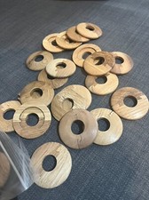 10pcs x wood OAK pipe covers mixed various colour, pipe collars for radiators