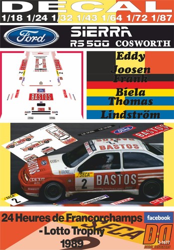Decal ford sierra 500 - decal,