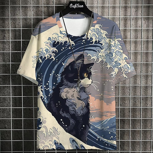 Samurai cat shirt for men - samurai,