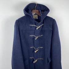 GLOVERALL Genuine Vintage Men’s Navy Blue Wool Duffle Coat (S) Made in England