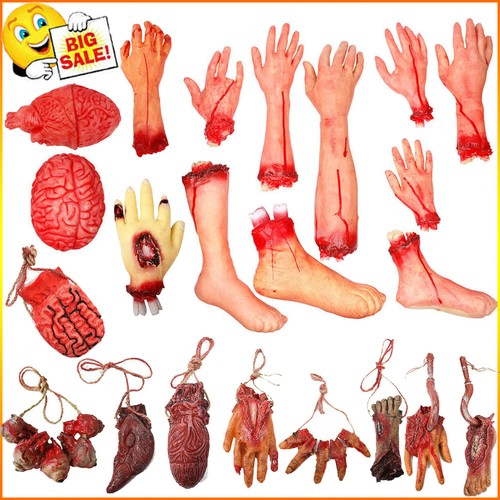 Fake bloody severed foot arm - fake,